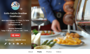 restaurant google plus page, Google+